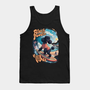 Wave Rider: A Black Poodles Surfing Adventure Tank Top